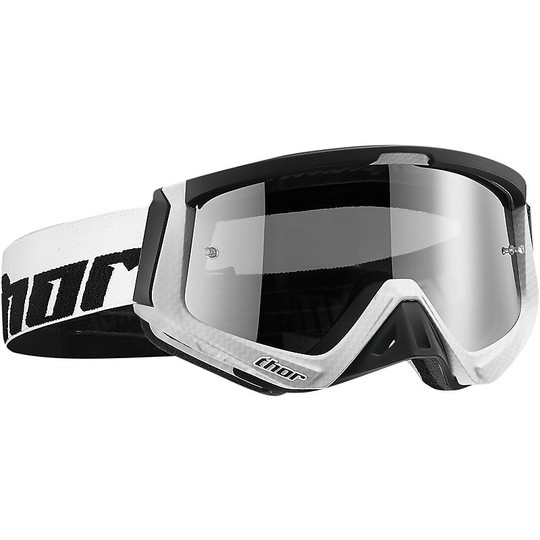 Goggles Moto Cross Enduro Thor Sniper 2016 Double Lens Carbon-Weiß Schwarz