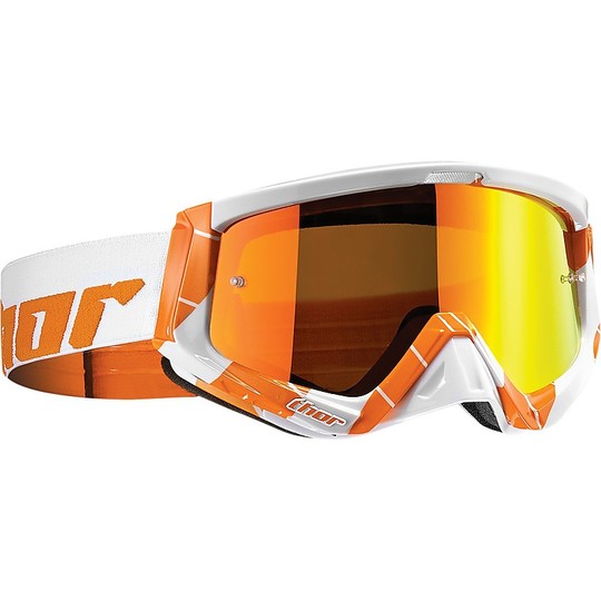 Goggles Moto Cross Enduro Thor Sniper 2016 Double Lens Chase White orange