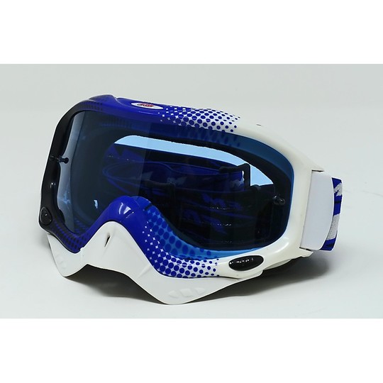 Goggles Moto Cross Enduro Track Racing FM Mx Weiß Blau