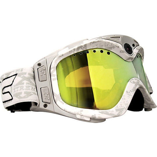 Goggles Motocross Enduro Ski Liquid Image With CAMERA All Sport Hd White
