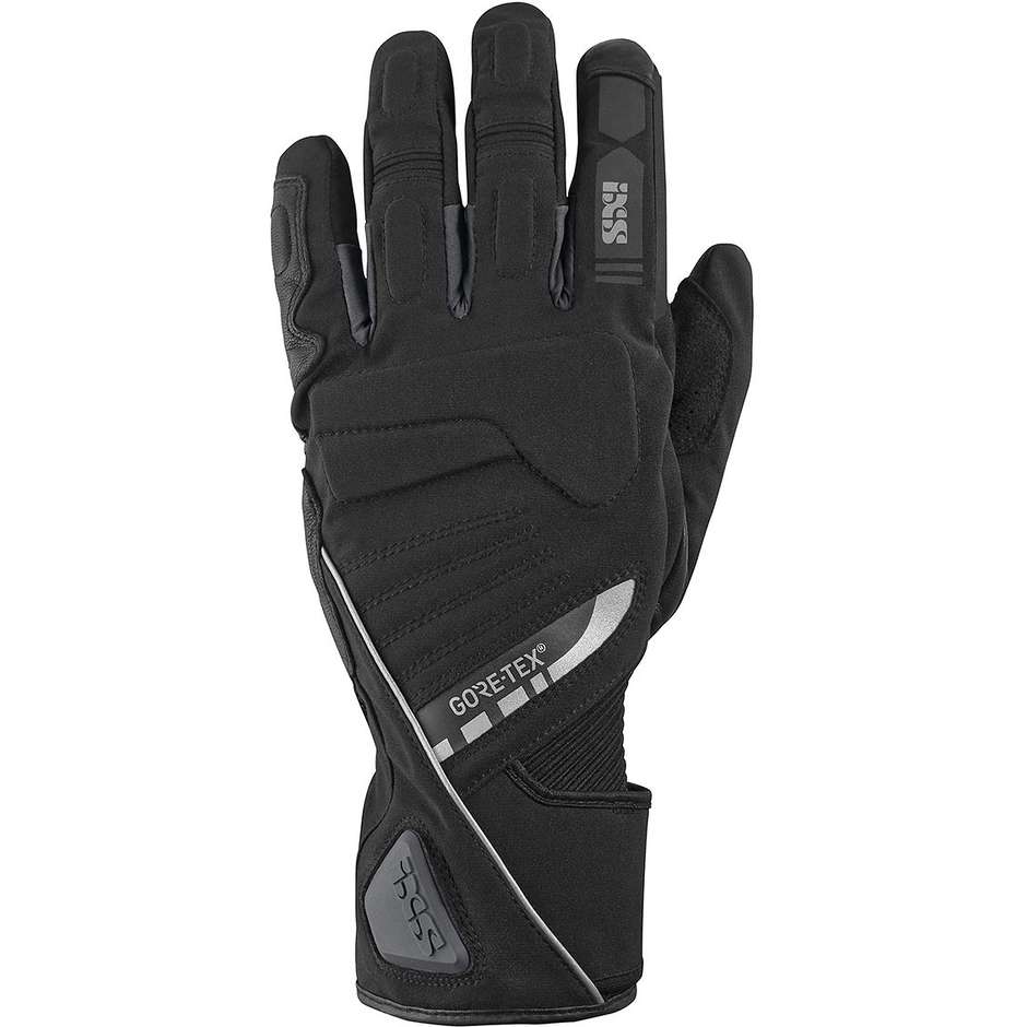 Gore Tex Touring Ixs Timor Black Leather and Fabric Gloves