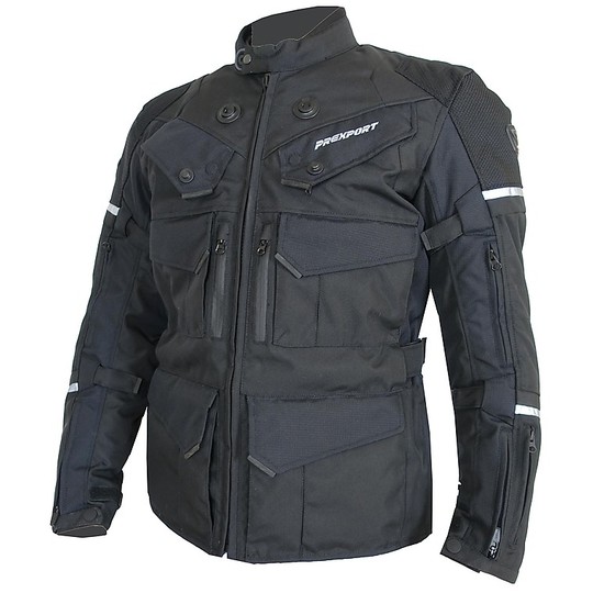 Gothenburg Prexport Fabric Motorcycle Jacket 3 Layers All Black
