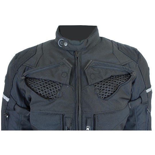 Gothenburg Prexport Fabric Motorcycle Jacket 3 Layers All Black