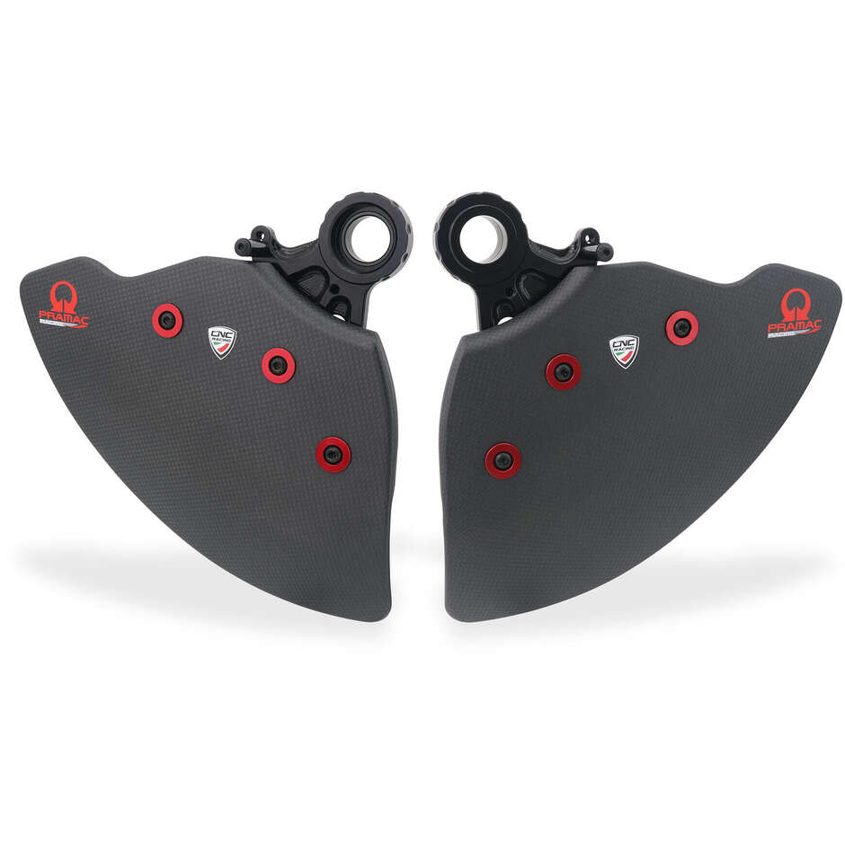 GP DUCTS EVO ZA750 - Brake System Cooling System - Matt Carbon - Pramac Racing CNC Racing Red