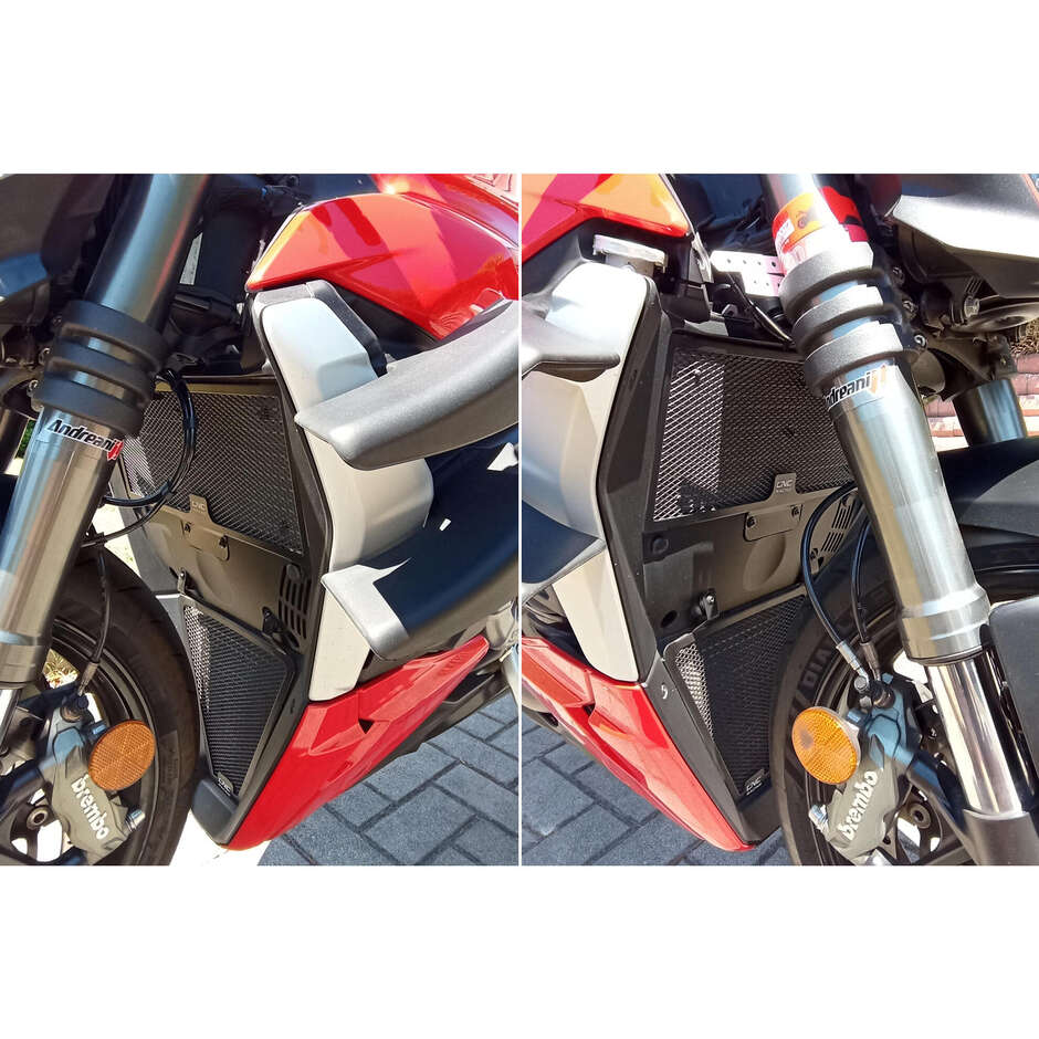 Griglia radiatore RA016 Ducati Streetfighter V2 CNC Racing Nero