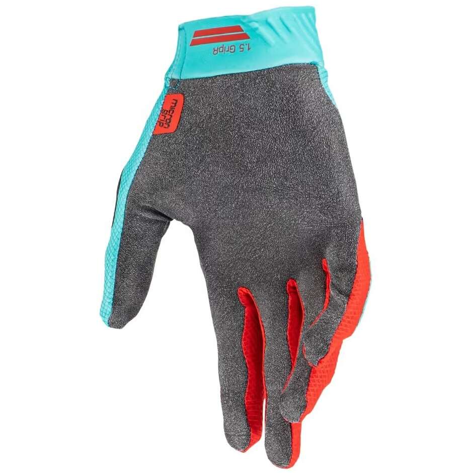 Guanti Bambino Moto Cross Enduro Leat 1.5 MINI Azzurro Nero