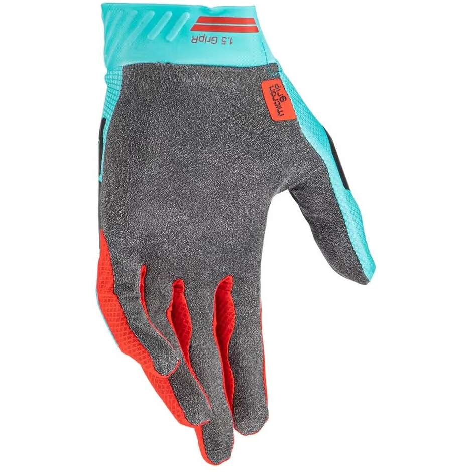 Guanti Bambino Moto Cross Enduro Leat 1.5 MINI Azzurro Nero