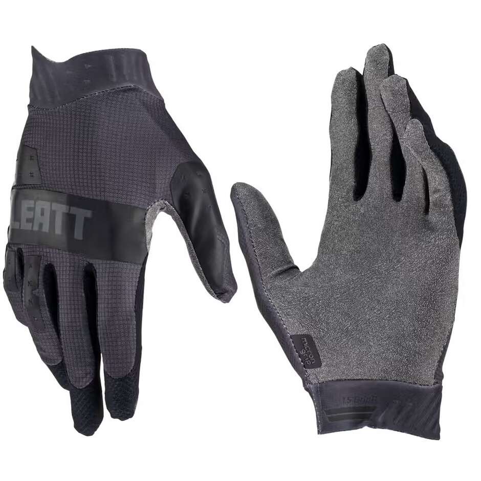 Guanti Bambino Moto Cross Enduro Leat 1.5 MINI Grigio Nero