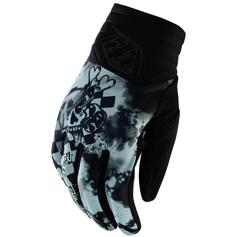 Guanti Bici Donna Troy Lee Design WOMENS LUXE GLOVE MICAYLA GATTO MIST Verde