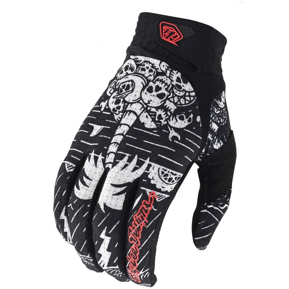 Guanti Bici Troy Lee Design AIR GLOVE BONEYARD Nero 2X taglia 2XL