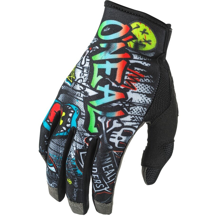 Guanti Cross Enduro Oneal Mayhem Rancid Nero Bianco