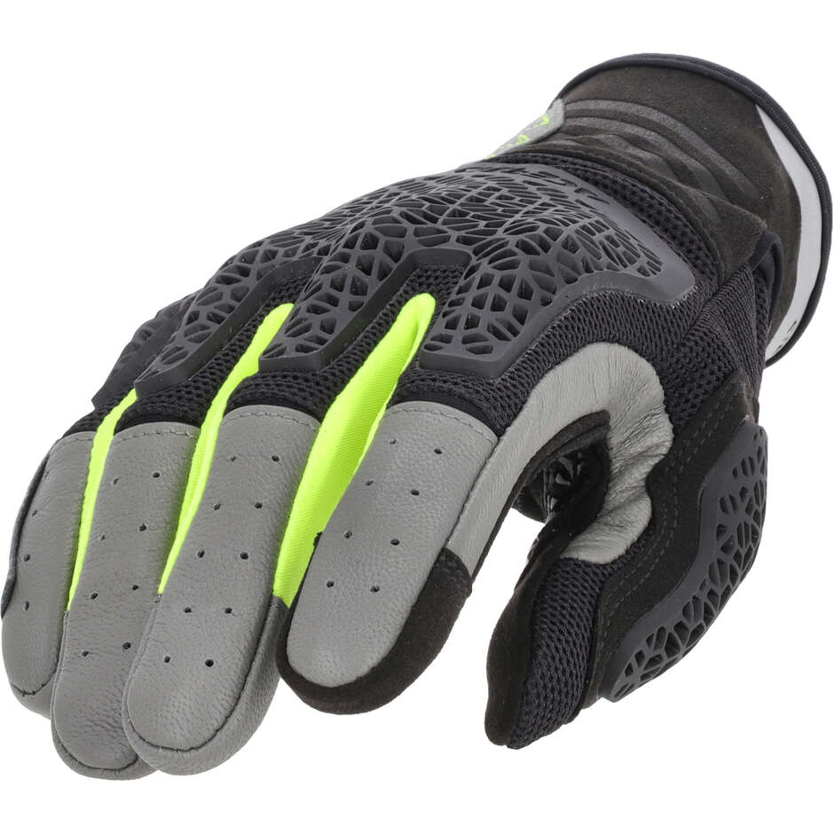 Guanti Moto ACERBIS CE CROSSOVER Nero Giallo Fluo