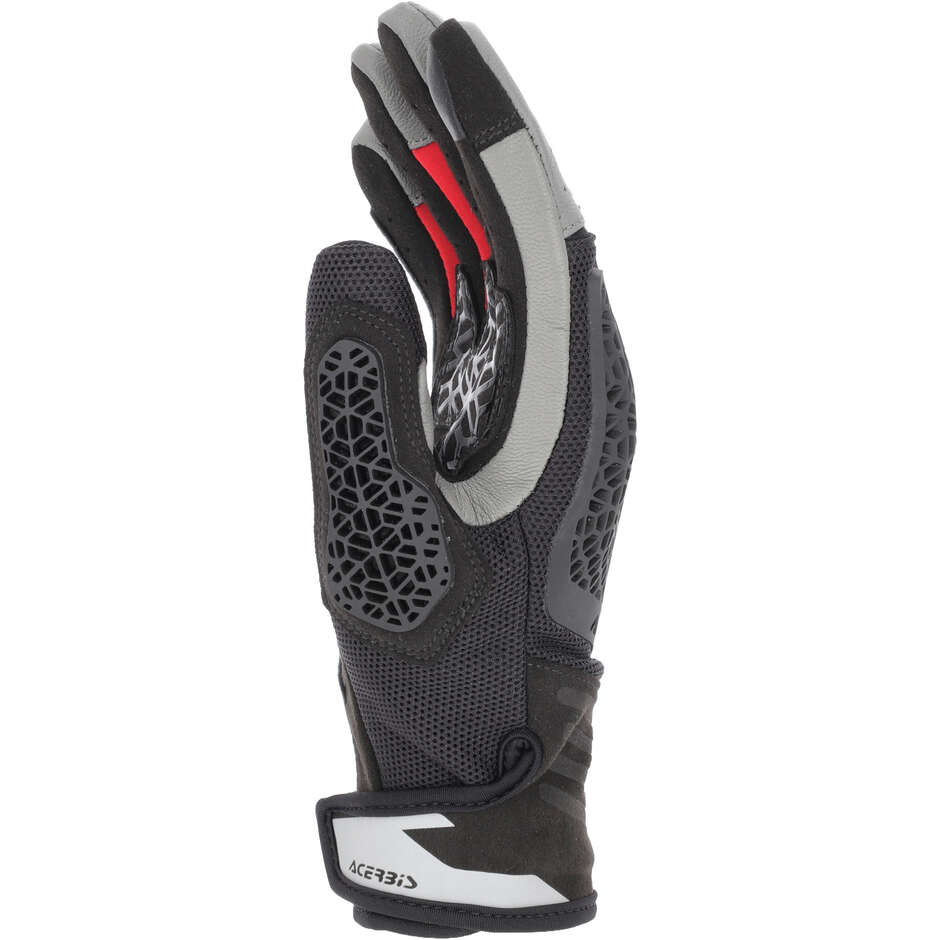 Guanti Moto ACERBIS CE CROSSOVER Nero Rosso