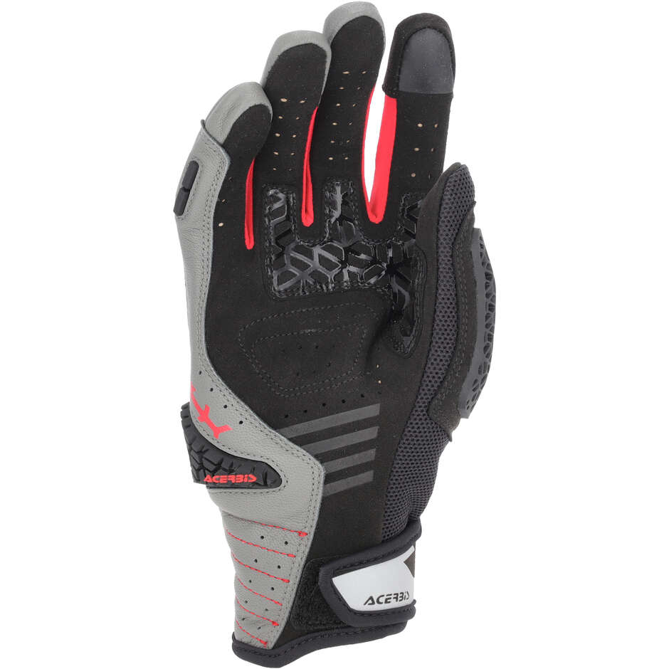 Guanti Moto ACERBIS CE CROSSOVER Nero Rosso