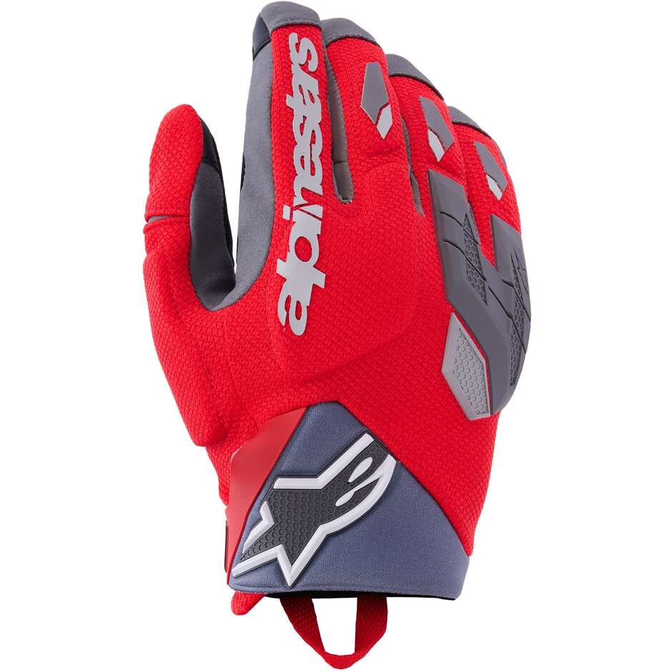 Guanti Moto DURACK Rosso Brillante Grigio Medio taglia M