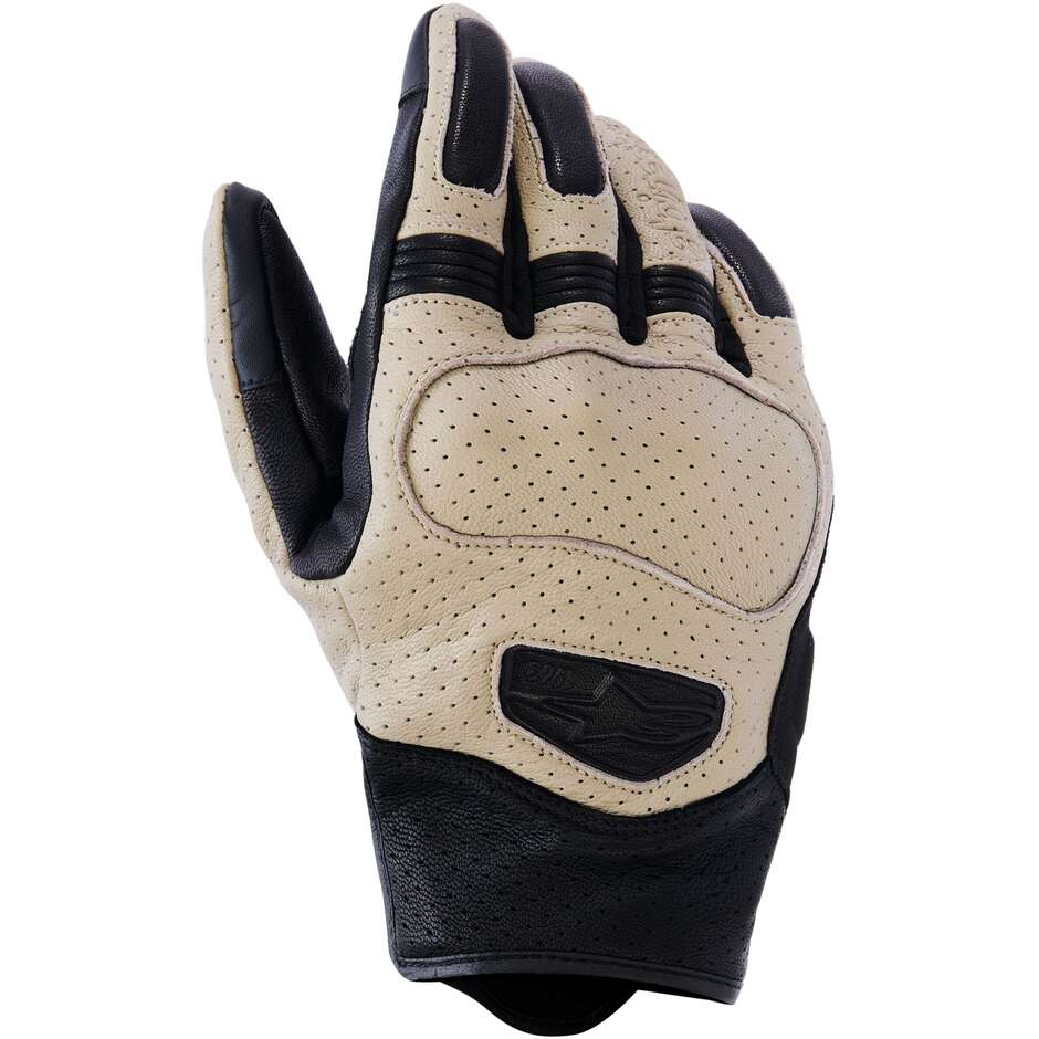 Guanti Moto MUSTANG V3 LEATHER Alluminio Nero taglia L