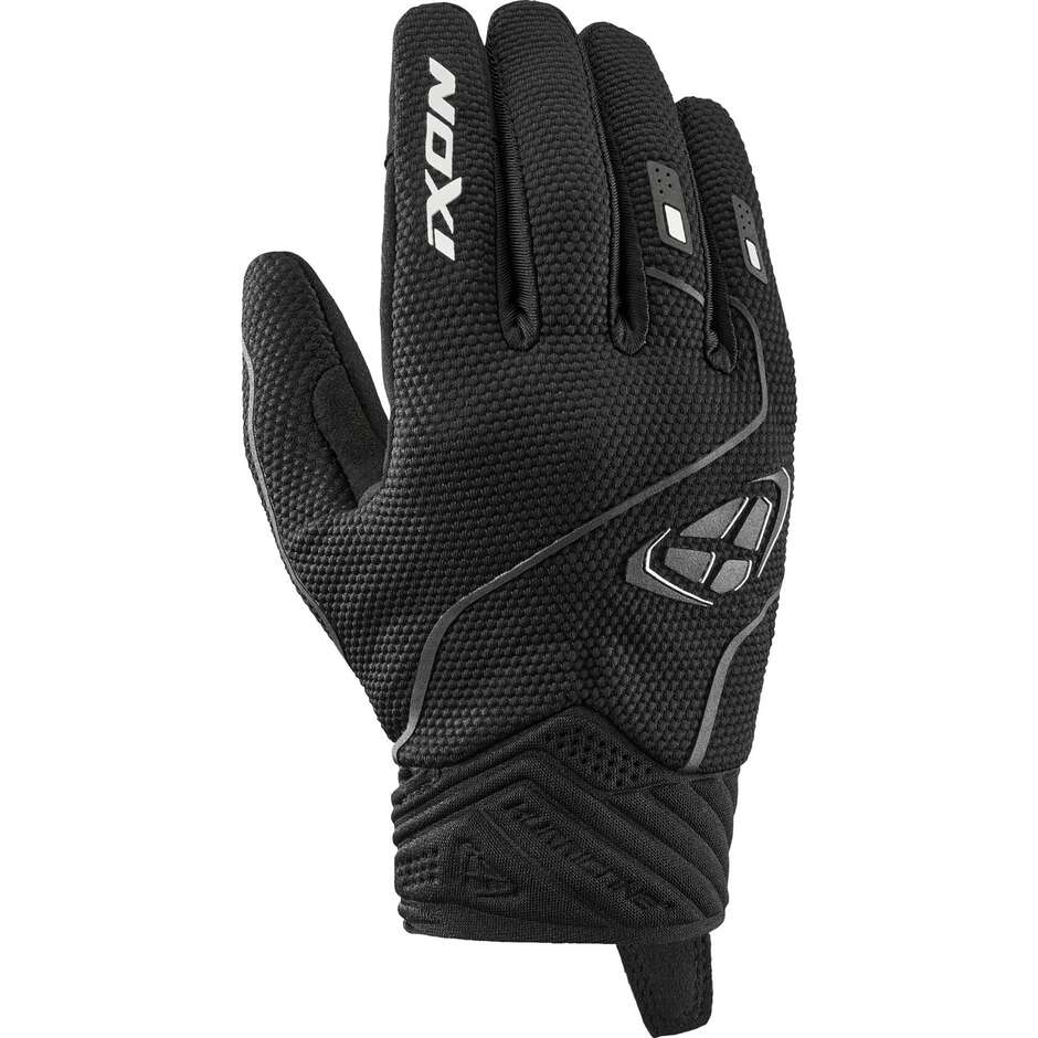Guanti Moto Bambino Ixon HURRICANE 2 KID Nero Bianco