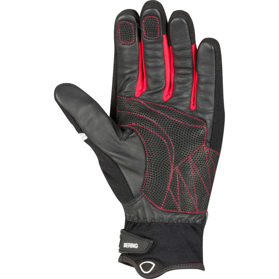 Guanti Moto Bering RAID Nero Bianco Rosso
