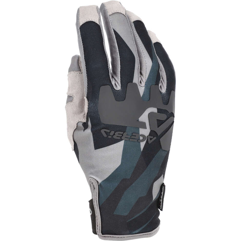 Guanti Moto Cross Acerbis MX-WP 2.0 Grigio Chiaro Grigio Scuro