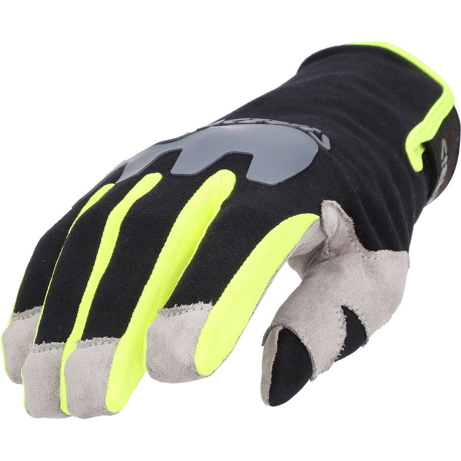 Guanti Moto Cross Acerbis MX-WP 2.0 Nero Giallo Fluo 