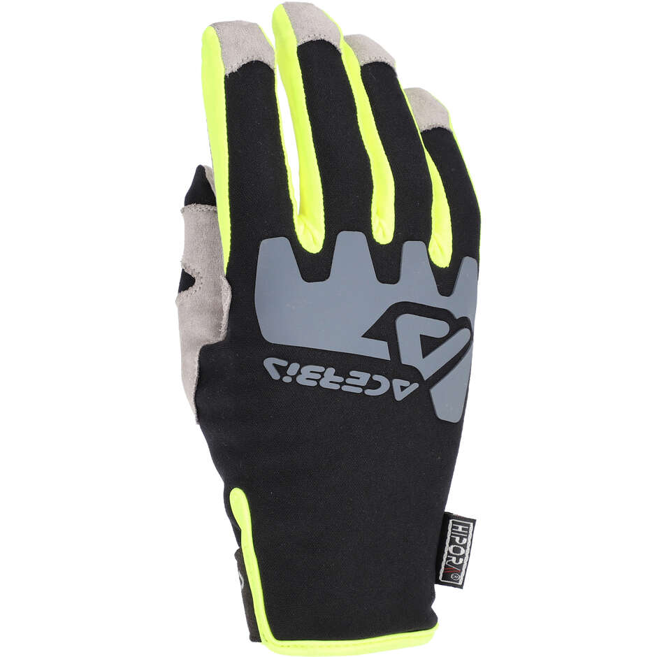 Guanti Moto Cross Acerbis MX-WP 2.0 Nero Giallo Fluo 