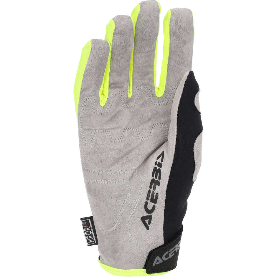 Guanti Moto Cross Acerbis MX-WP 2.0 Nero Giallo Fluo 