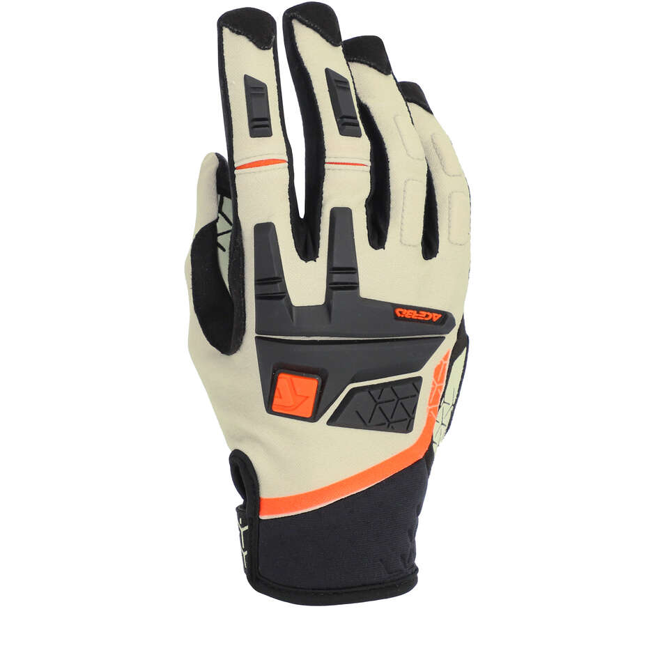 Guanti Moto Cross Enduro Acerbis CE X-ENDURO Beige Nero