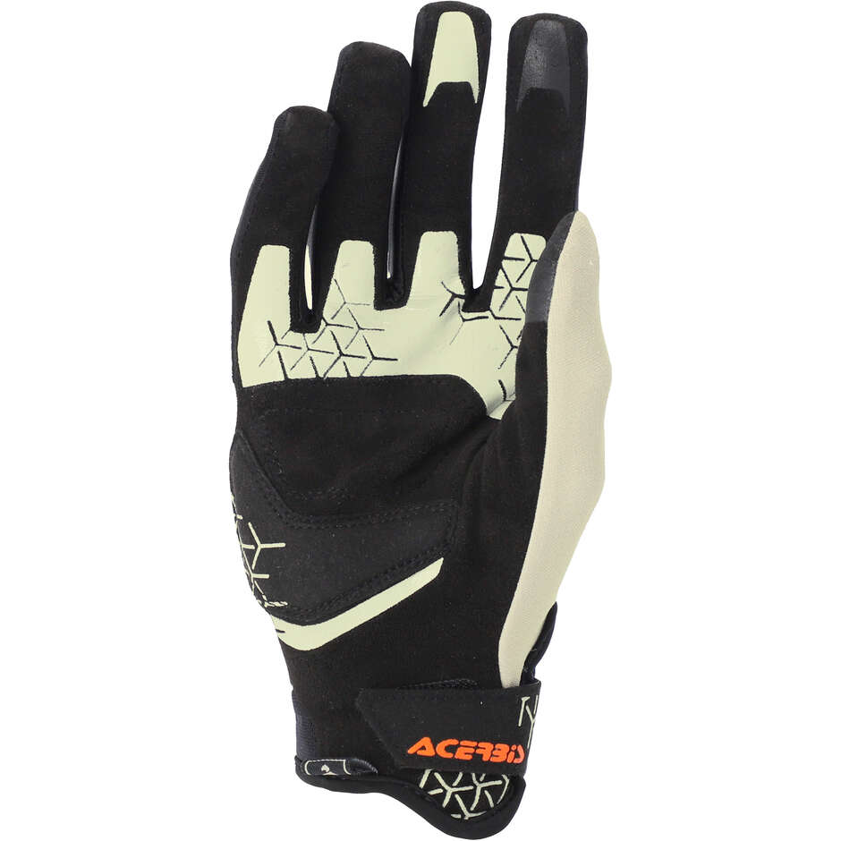 Guanti Moto Cross Enduro Acerbis CE X-ENDURO Beige Nero