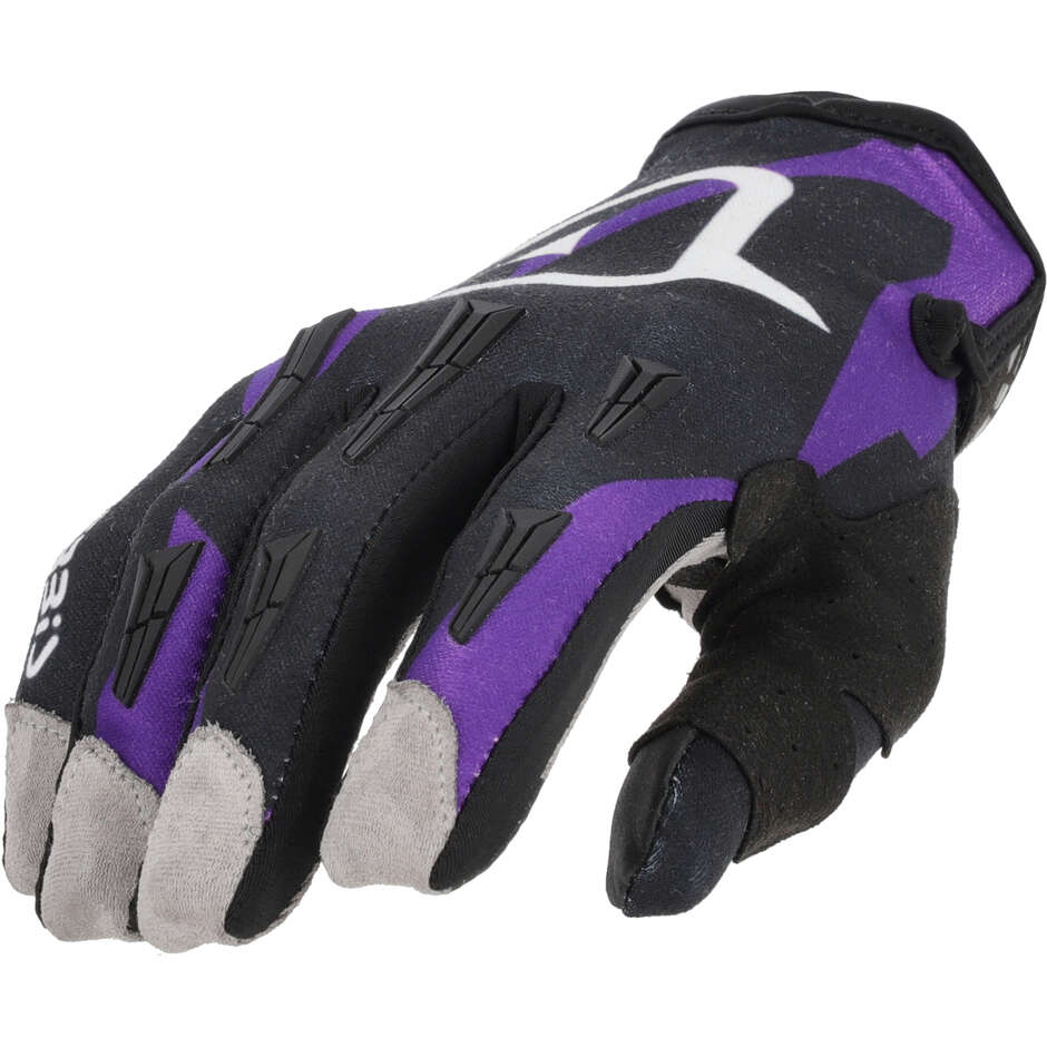 Guanti Moto Cross Enduro Acerbis MX WP Viola Bianco