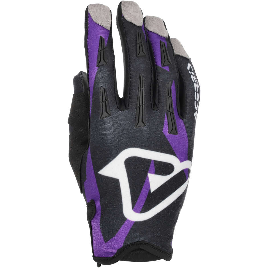 Guanti Moto Cross Enduro Acerbis MX WP Viola Bianco