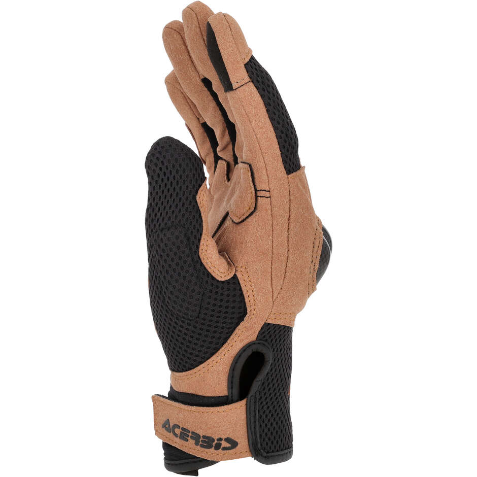 Guanti Moto Cross Enduro Acerbis RAMSEY My Vented CE Beige Nero