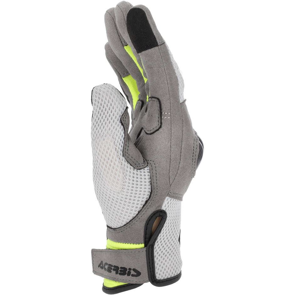 	Guanti Moto Cross Enduro Acerbis RAMSEY My Vented CE Grigio Giallo Fluo