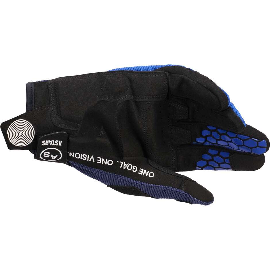 Guanti Moto Cross Enduro Alpinestars PRO-DURA Navy Bright Blu Bianco