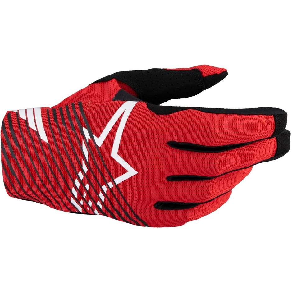 Guanti Moto Cross Enduro Alpinestars RADAR PRO Bright Rosso
