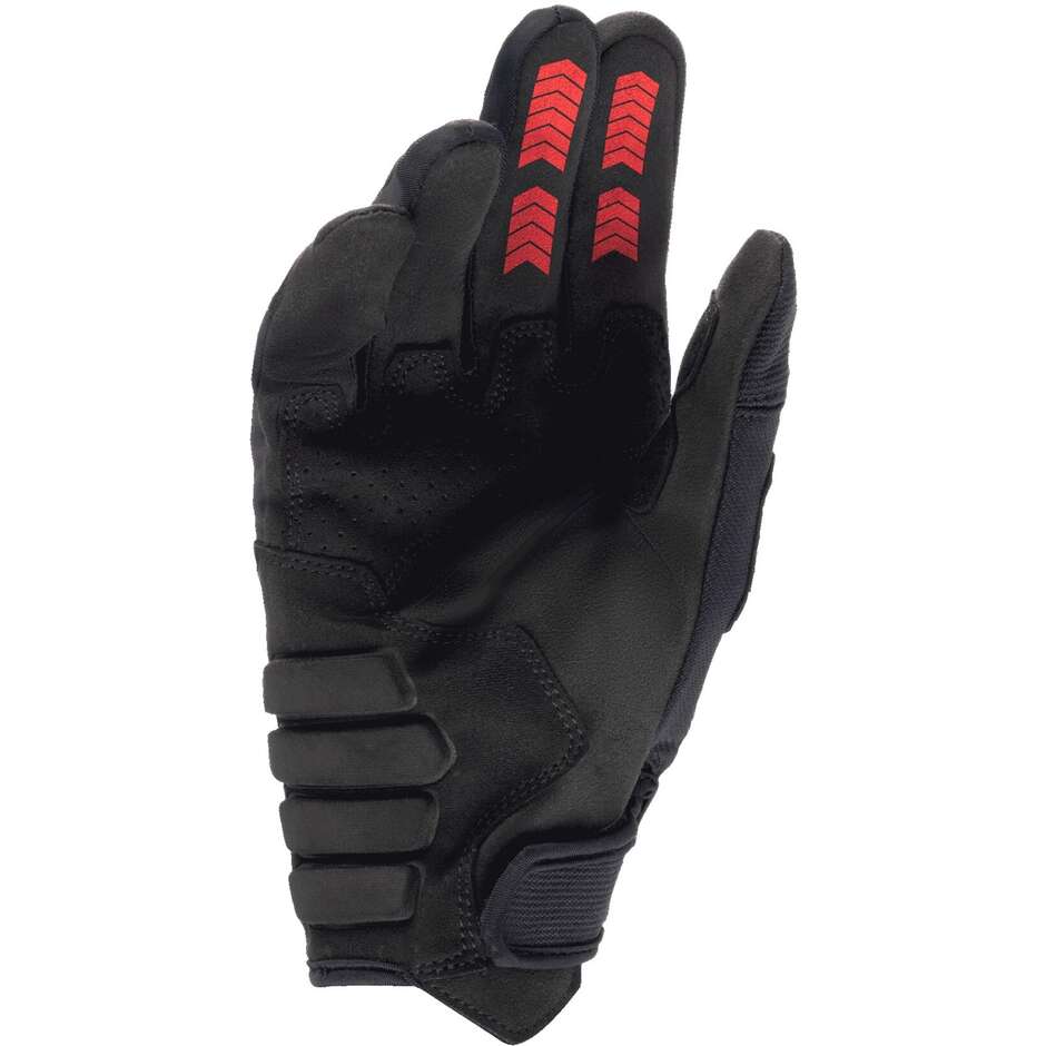 GuantI Moto Cross Enduro Alpinestars TECHDURA Rosso Nero