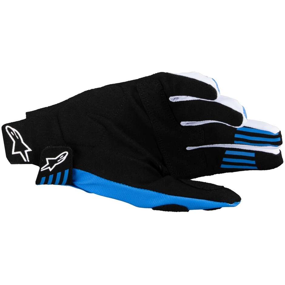 Guanti Moto Cross Enduro Alpinestars TECHSTAR Nero Blu