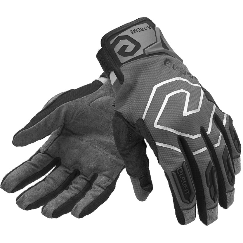 Guanti Moto Cross Enduro X TREME GLOVES 23 Grigio Bi taglia L