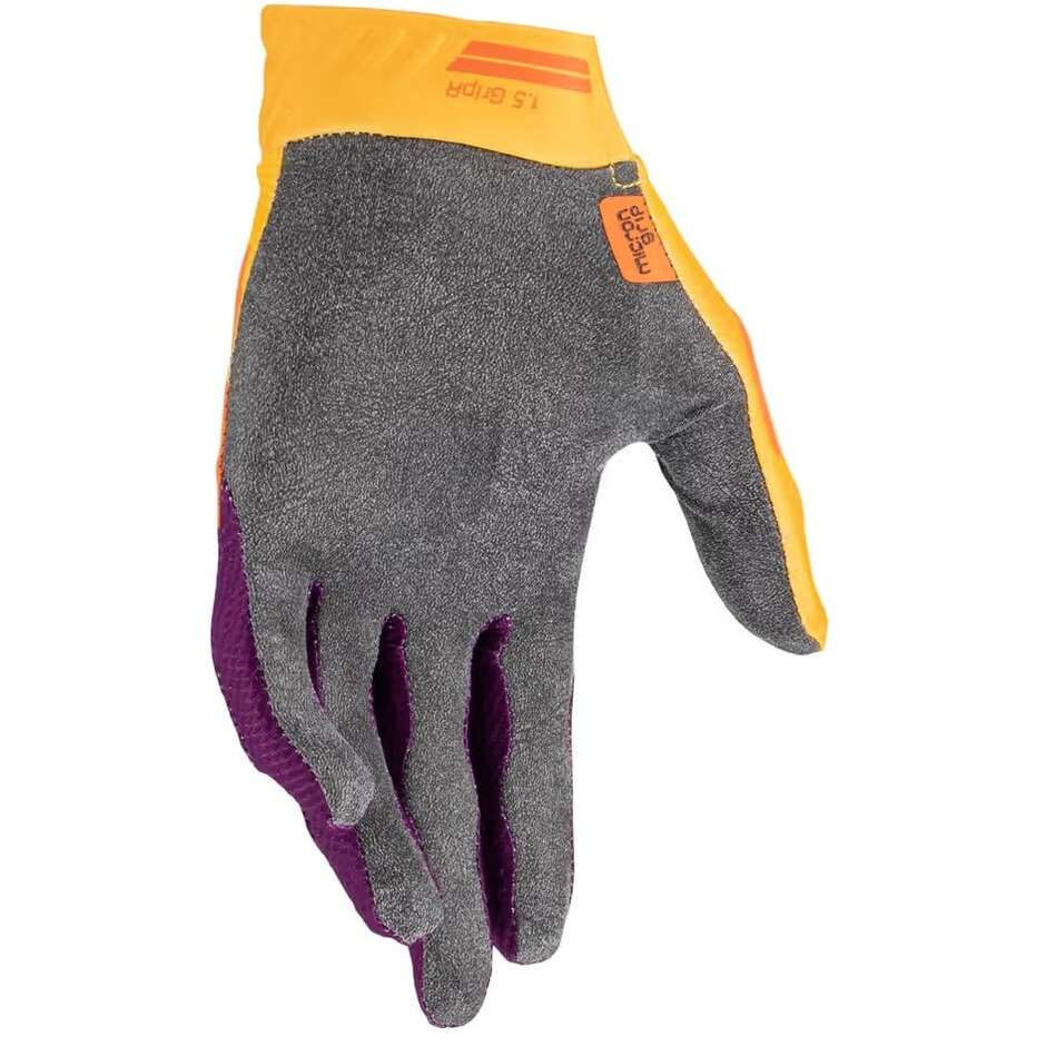 Guanti Moto Cross Enduro Leatt 1.5 GRIP-R Giallo Viola