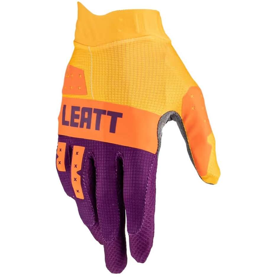 Guanti Moto Cross Enduro Leatt 1.5 GRIP-R Giallo Viola