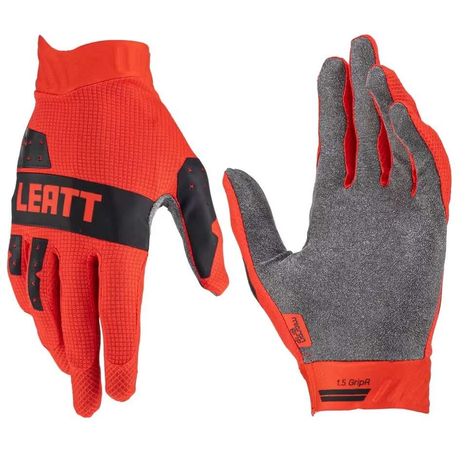 Guanti Moto Cross Enduro Leatt 1.5 GRIP-R Rosso