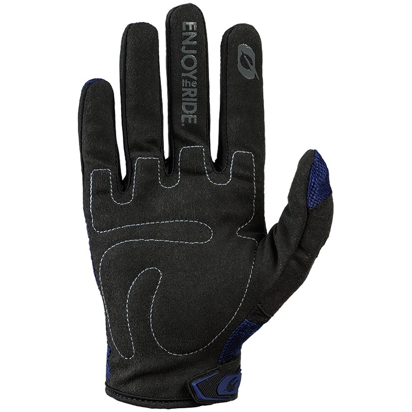 Guanti Moto Cross Enduro Oneal Element Glove Blu Nero