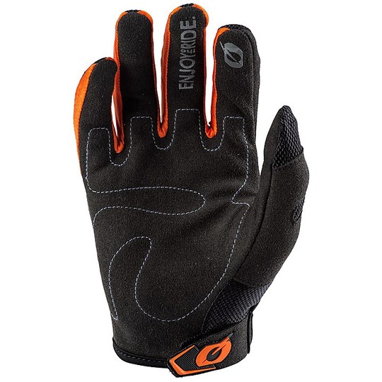 Guanti Moto Cross Enduro Oneal Element Glove Nero Arancio