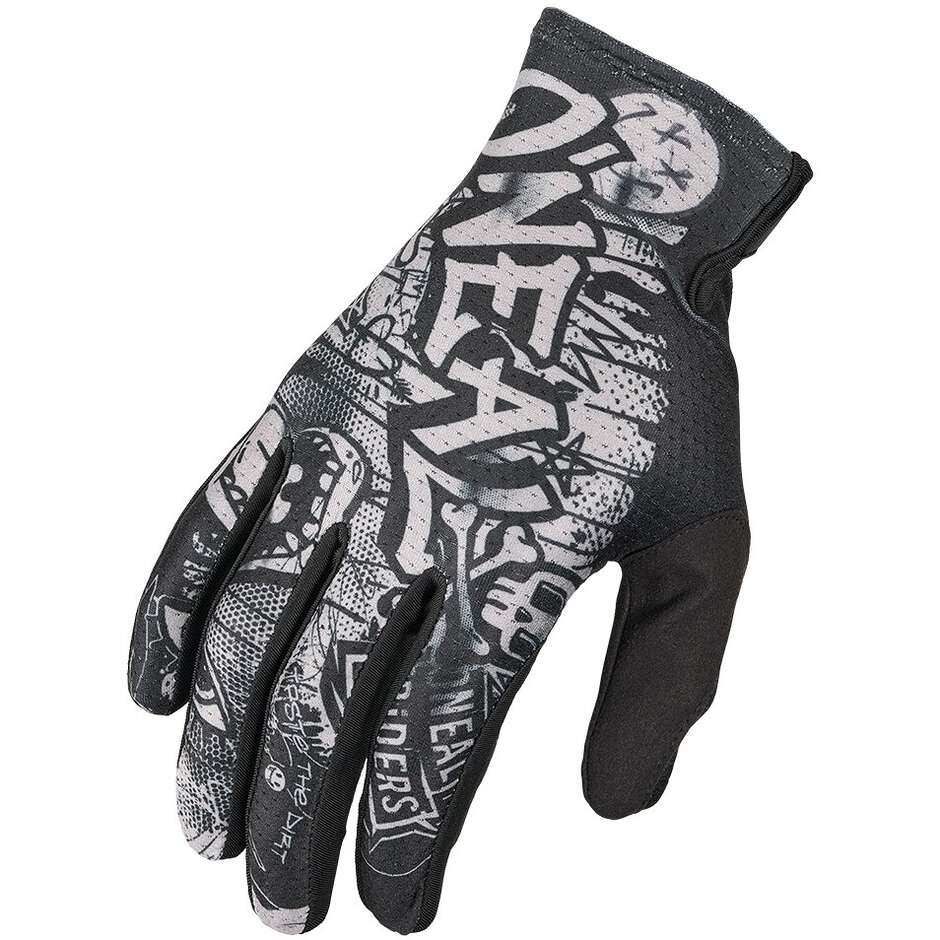 Guanti Moto Cross Enduro Oneal MATRIX RANCID Nero Grigio