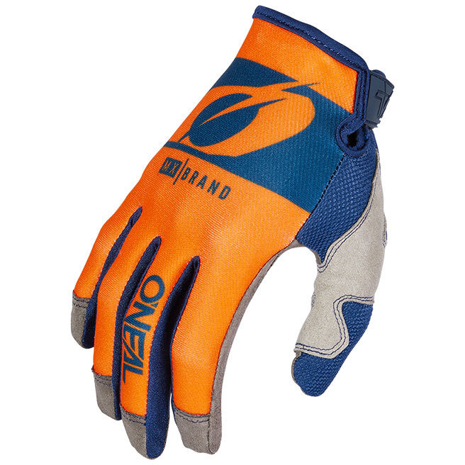 Guanti Moto Cross Enduro Oneal MAYHEM Glove RIDER V.23 Arancio Blu