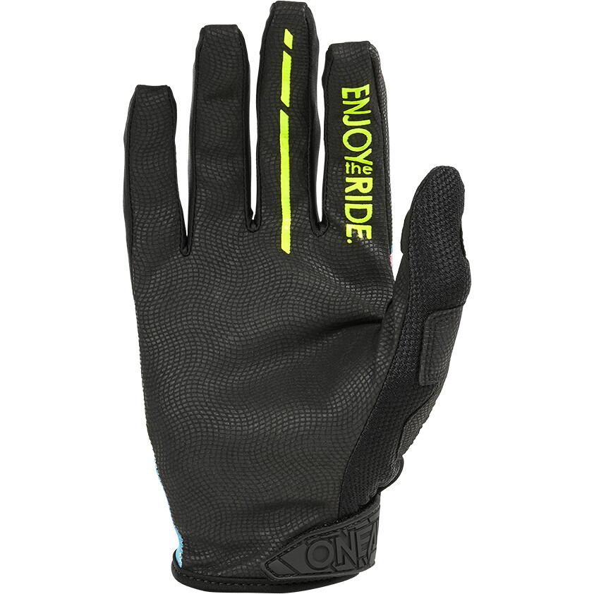Guanti Moto Cross Enduro O'NEAL MAYHEM RESEDA Nero Giallo Fluo