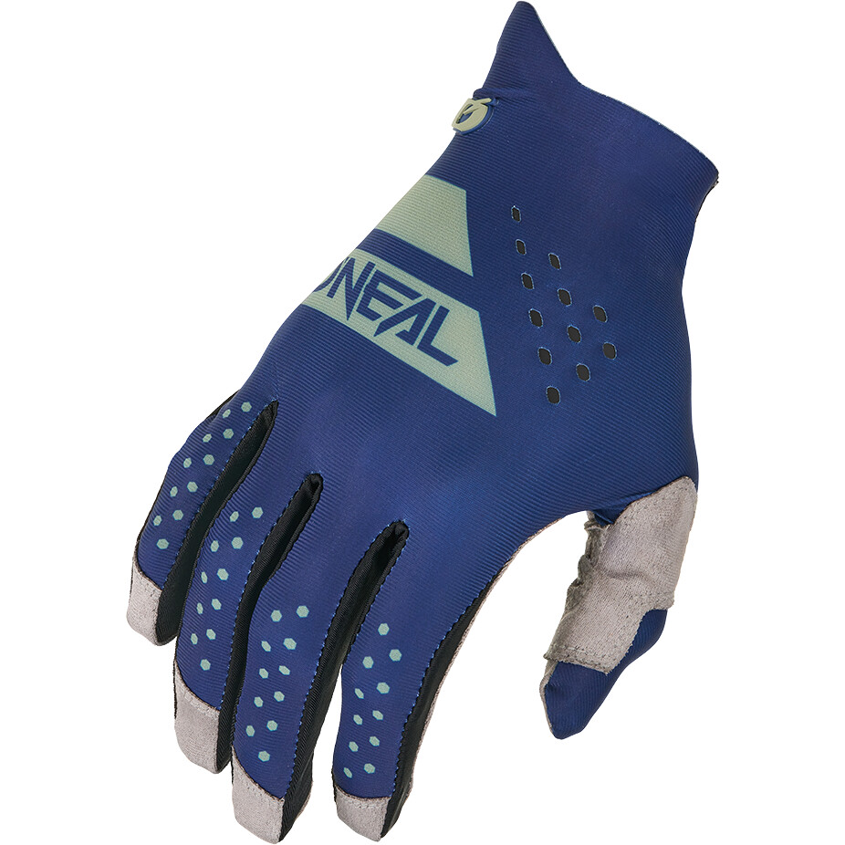 Guanti Moto Cross Enduro O'NEAL PIN IT SLIP ON Blu Verde taglia M
