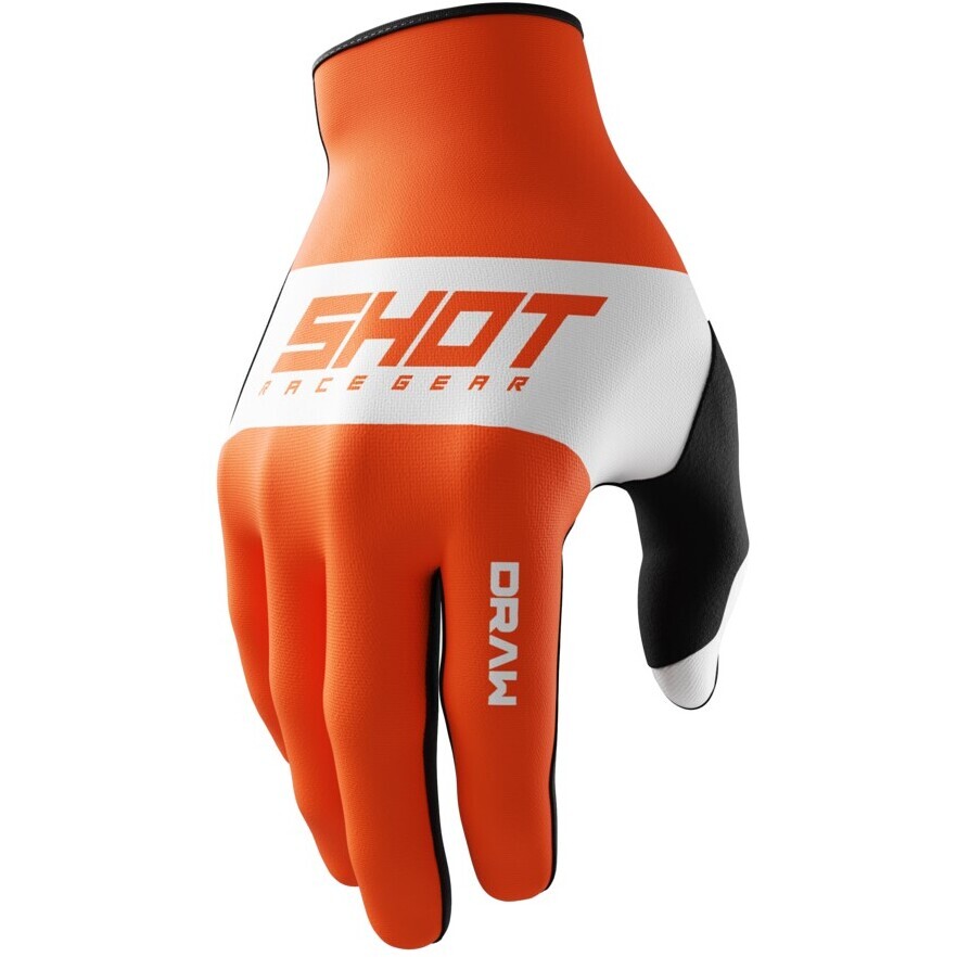 Guanti Moto Cross Enduro Shot DRAW SKY Arancio