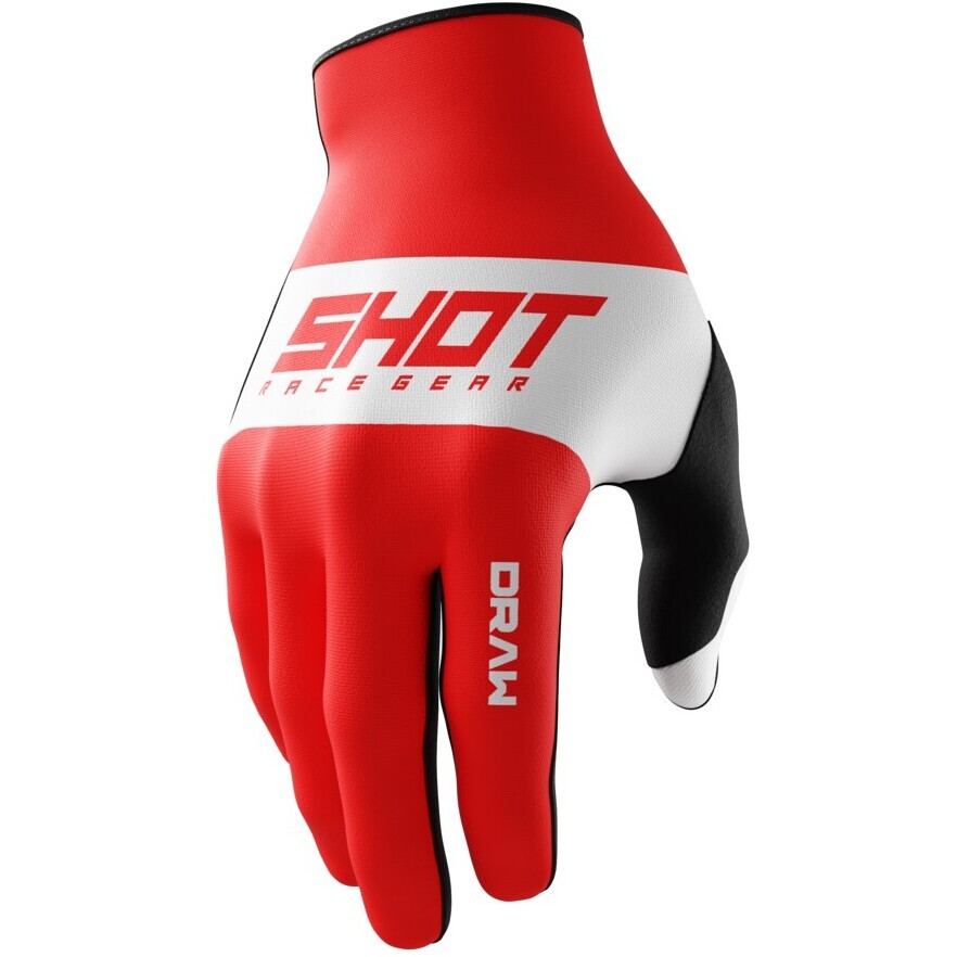 Guanti Moto Cross Enduro Shot DRAW SKY Rosso