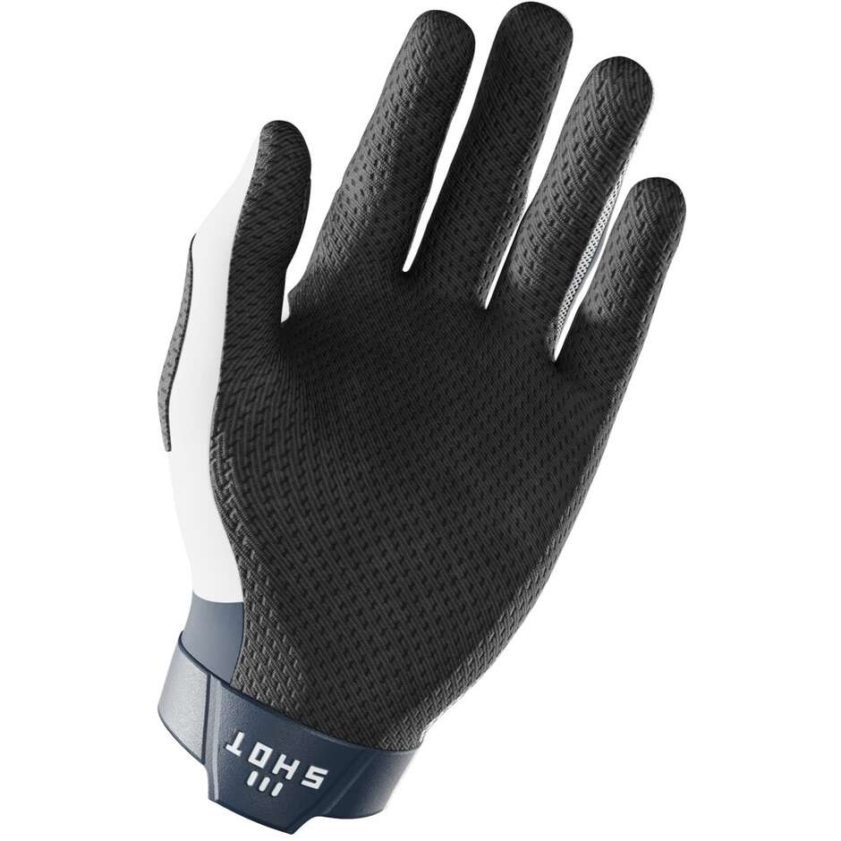 Guanti Moto Cross Enduro Shot LITE PRO Bianco Blu