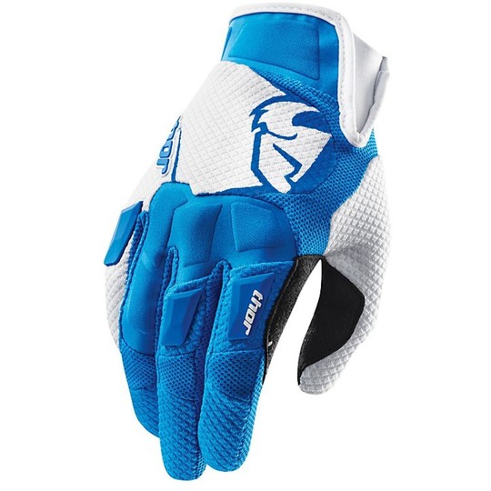 Guanti Moto Cross Enduro Thor Flow Gloves 2015 Blu